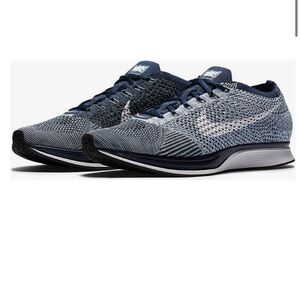 Blue Nike flyknit racer